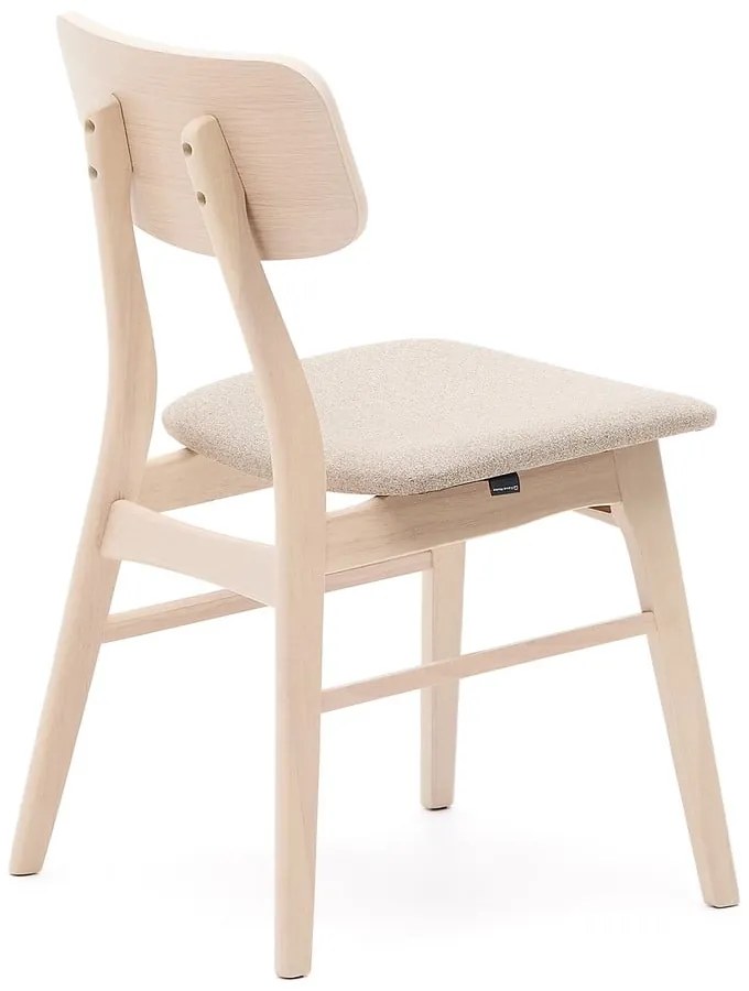 Jedálenská stolička v dekore duba v béžovo-prírodnej farbe v súprave 2 ks Selia – Kave Home