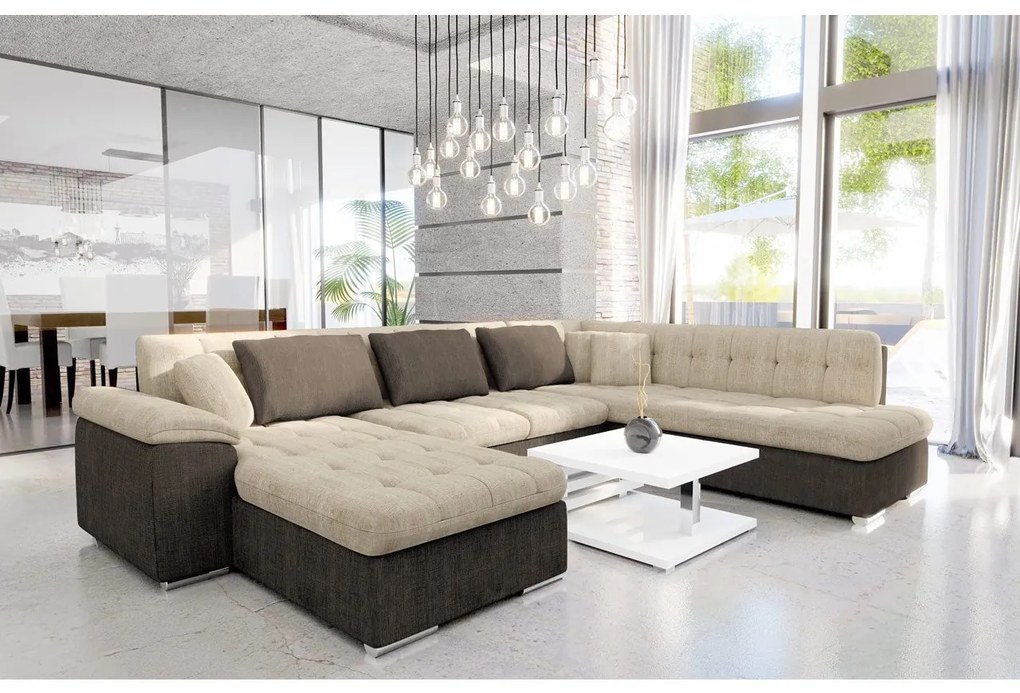 Rohová pohovka Talina s funkciou spania (Pravá U) (Uttario Velvet 2960 + Uttario Velvet 2960 + Senegal 818). Vlastná spoľahlivá doprava až k Vám domov. 1059430