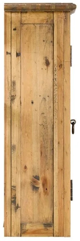furniture-nabytek.cz - Masivní nástěnná skříňka do koupelny Rangoon z recyklované borovice, lakovaná, hnědá – 42×22×70 cm