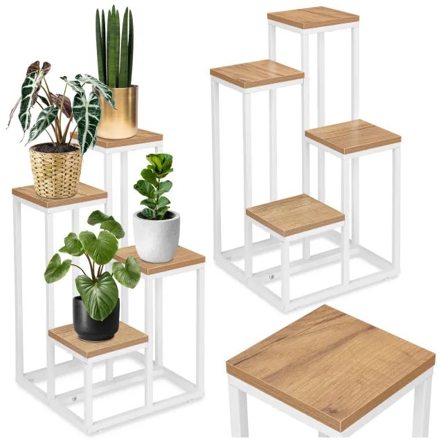 Stojan na kvety MORGEN CRAFT biely