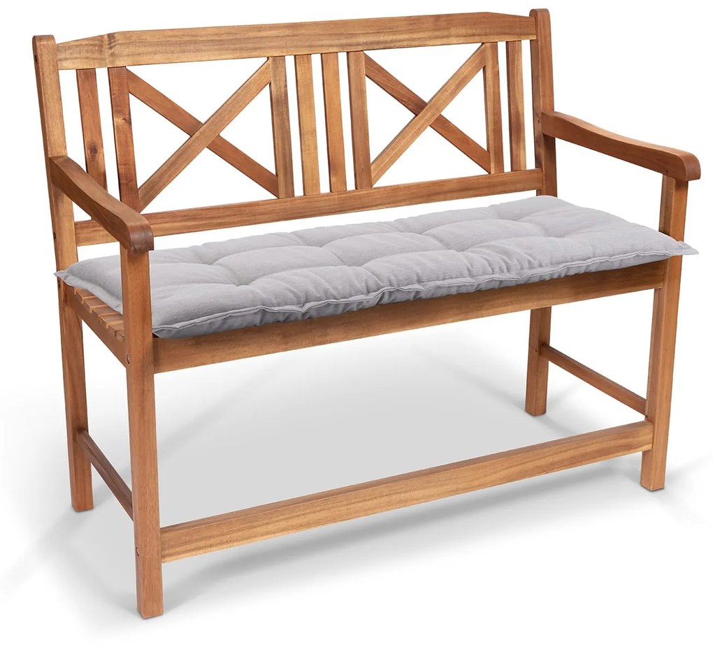 Naxos, podložka na lavicu, čalúnená podložka, penová výplň, štruktúrovaný polyester, 110 × 7 × 49 cm, 1 × podložka