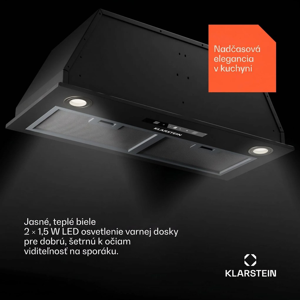 Klarstein Paolo 72 vstavaný Digestor 72 cm 520 m³/h LED Touch A++