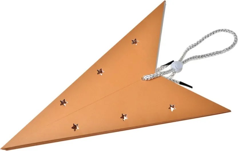 Bronzová závesná vianočná papierová hviezda L - 60*22*60 cm