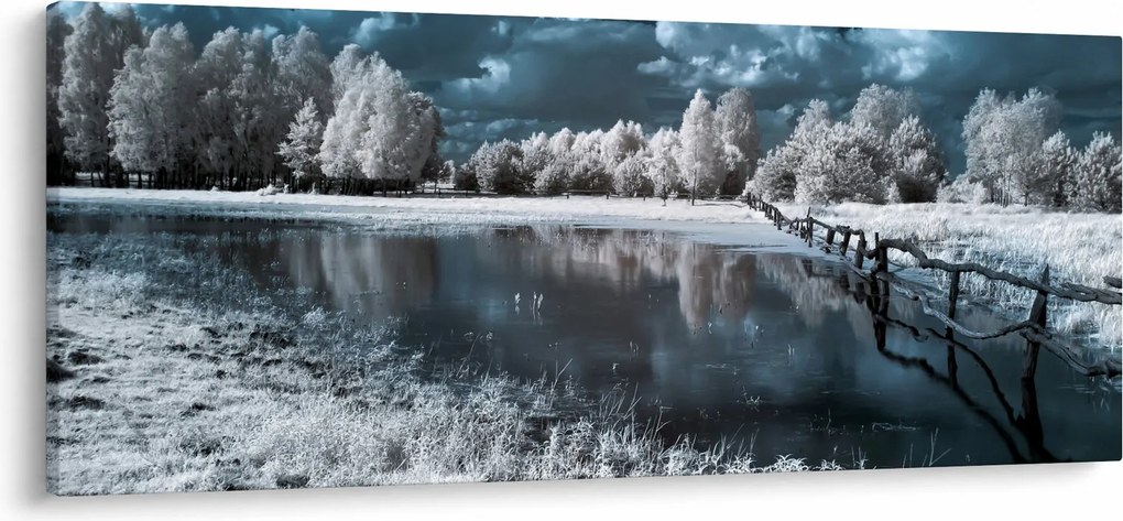 Obraz - Zamrznutá krajina (120x50 cm)
