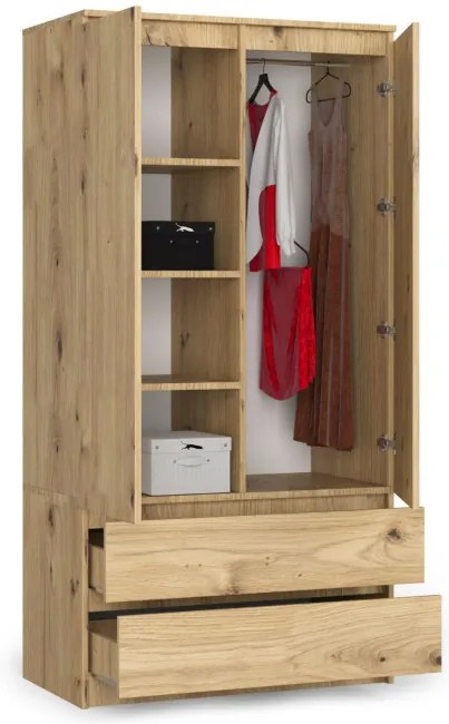 Skriňa S 90 cm 2D 2SZ CLP artisan