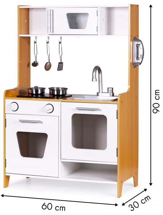 Drevená detská kuchynka so svetlom a zvukom