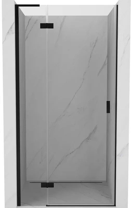 Mexen Mist-H L, 1-krídlové sprchové dvere ľavé 70 cm, číre sklo, čierny profil, 8A5L-070-000-70-00-L