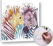 Maľovanie podľa čísel ZAMILOVANÉ ZEBRY – stredná náročnosť