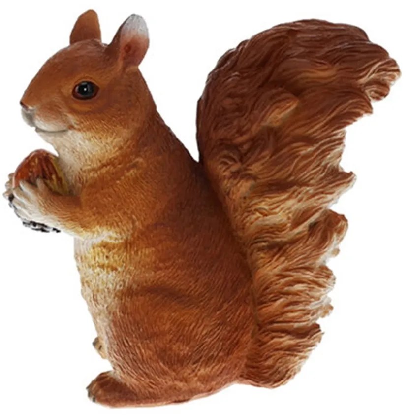 Záhradná figúrka z polystonu Squirrels, sada 3ks, 12 cm, hnedá