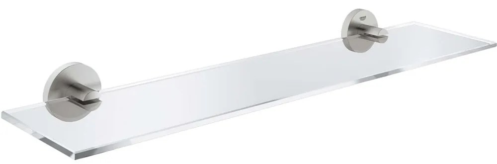 GROHE Start sklenená polička, 530 x 145 x 6 mm, Supersteel, 41202DC0