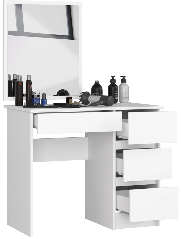 Toaletný stolík Pradosh (biela). Akcia -20%. Vlastná spoľahlivá doprava až k Vám domov. 1069077