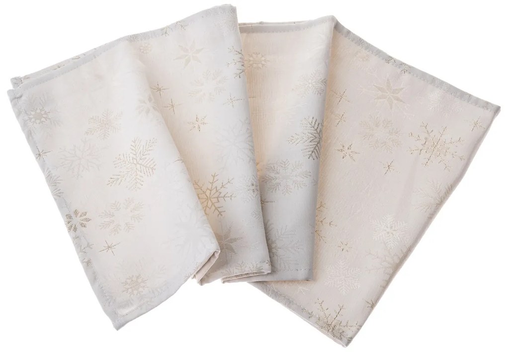 Vianočný Behúň vodeodolný Vločky mix, 33 x 140 cm