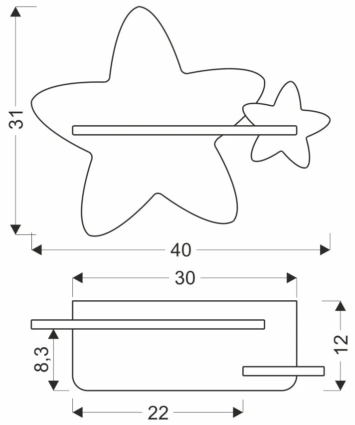 PROXIMA.store - Lampa do detskej izby STAR Kábel: áno