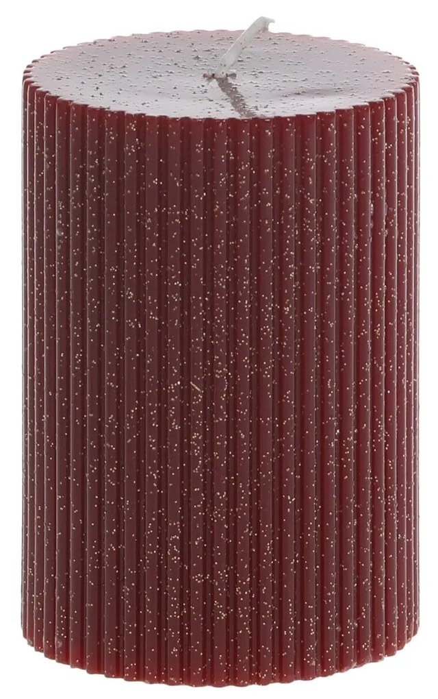 Chic Antique Trblietavá sviečka Grooves Glitter Cherry 10 cm