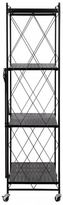 Kuchynský regál na kolieskach Ricos 2 (čierna). Akcia -16%. Vlastná spoľahlivá doprava až k Vám domov. 1133075