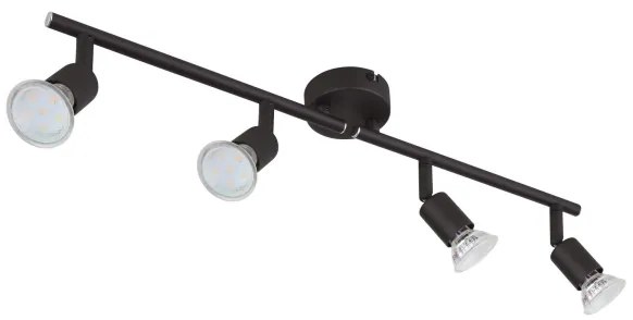 GLOBO 57382-4L - LED Bodové svietidlo OLIWA 4xGU10/3W/230V čierna