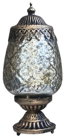 LED medený kov s patinou stolná lampa