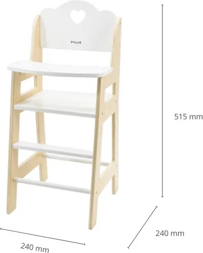 Drevená stolička pre bábiky Viga 44237 PolarB