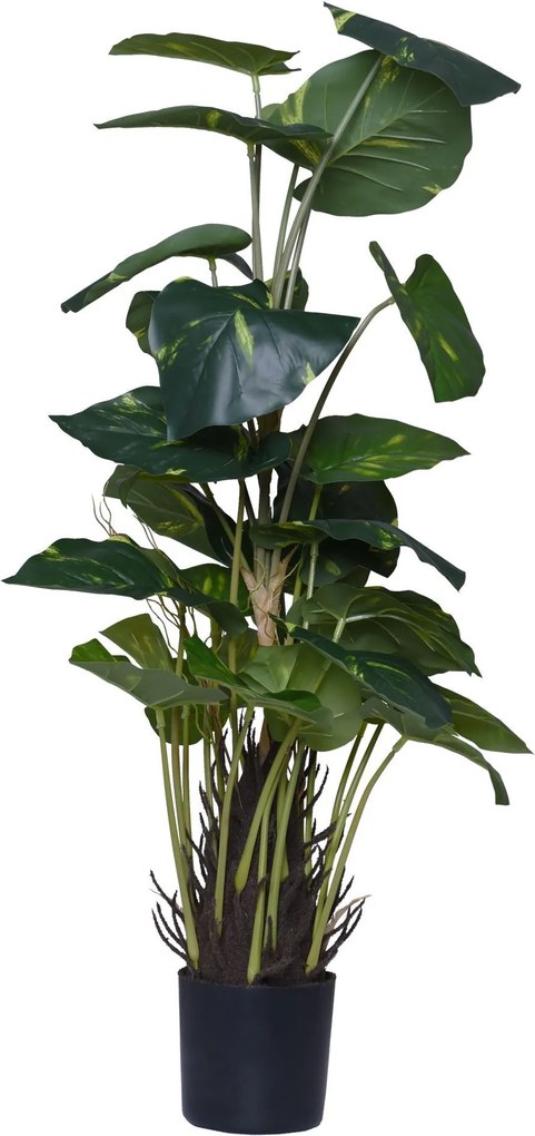 Umelý brečtan v kvetináči POTHOS, plast, výška 85 cm, zelený