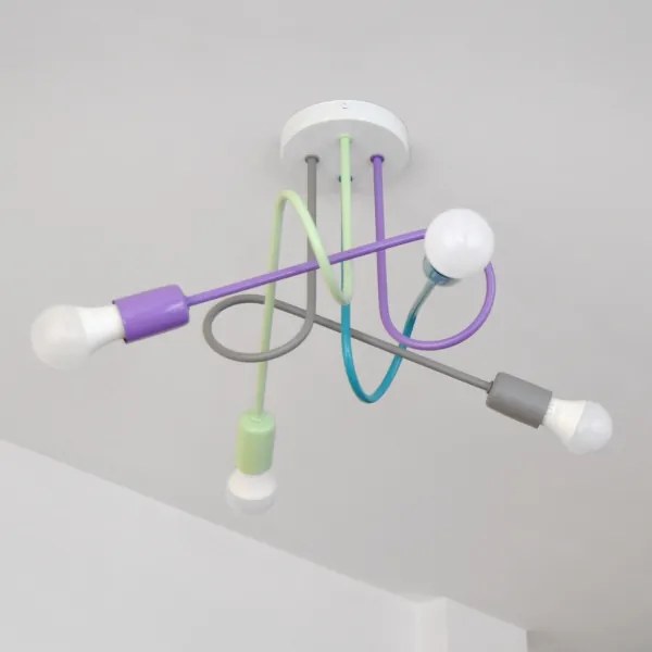 LED Prisadený luster OXFORD 4xE27/10W/230V