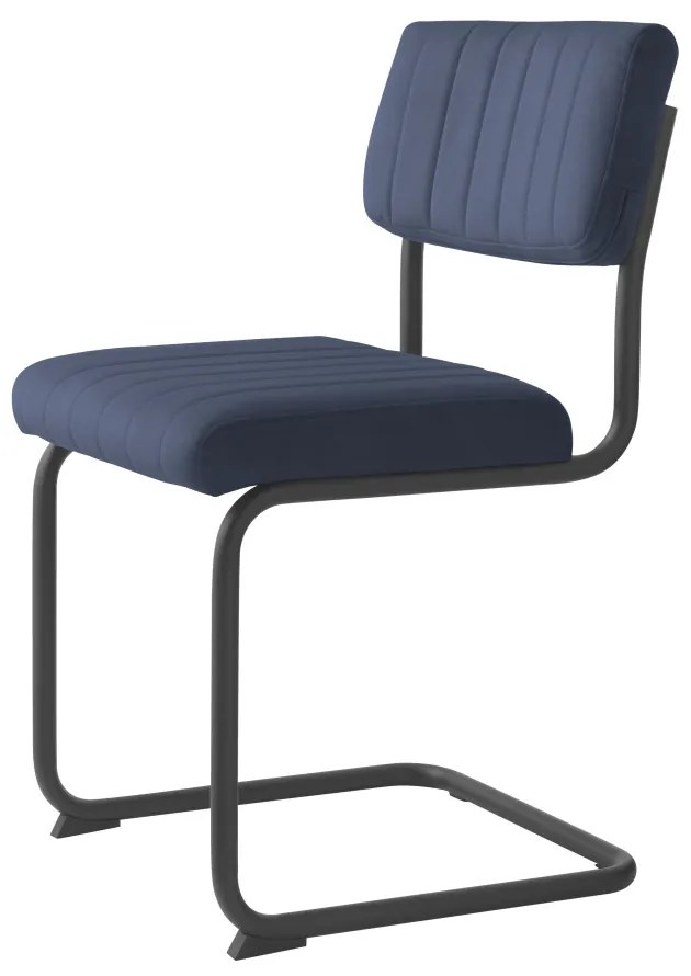 Konzolová stolička Javon modrý zamat