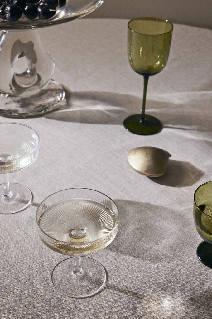 Ferm Living Poháre na šampanské Ripple 150 ml – sada 2 ks