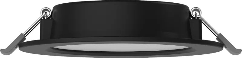 Mexen LDRR, LED stropné svietidlo na zapustenie, priemer 12 cm 12 cm, 6W, studená - 6500K, 450 lm, čierna - L210-012-0665-70