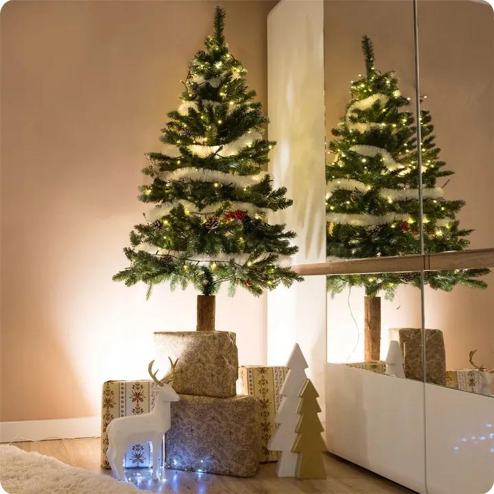 Umelý vianočný stromček s prírodným kmeňom 180cm - borovica STANDARD