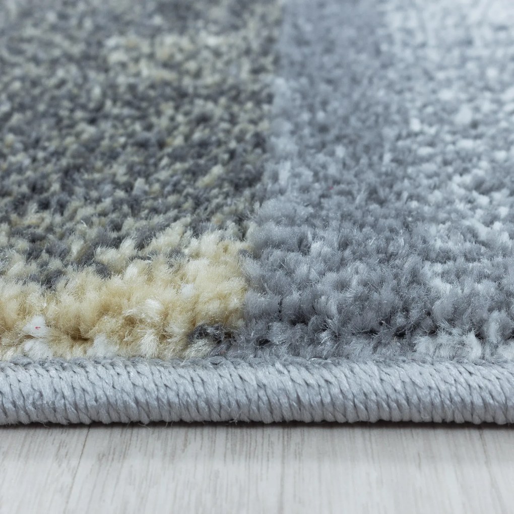 Ayyildiz, Kusový koberec Ottawa 4201 yellow, 140x200, šedá, chodba / predsieň