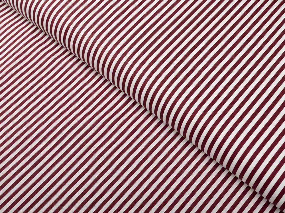 Biante Bavlnený behúň na stôl Sandra SA-363 Tmavo červeno-biele pásiky 35x180 cm