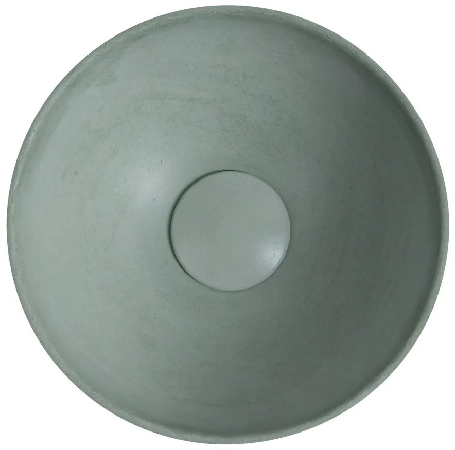 Sapho Sapho, MINOR betónové umývadlo na dosku, priemer 26cm, zelená matná, MR26023