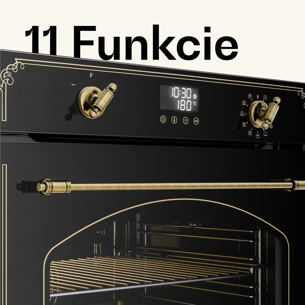 Klarstein Victoria pyro-rúra | elektrická rúra s funkciou pyrolýzy | 3150 W | 76 l | 60 cm