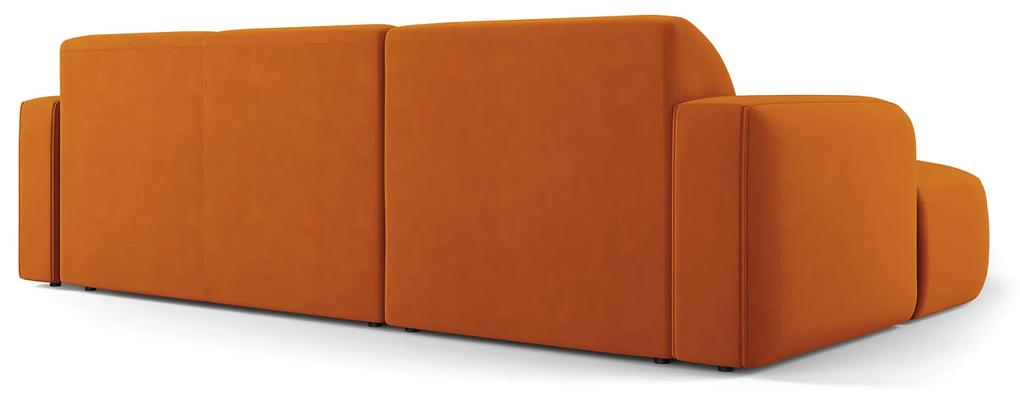 Rohová pohovka gerett ľavá 250 cm velvet oranžová MUZZA