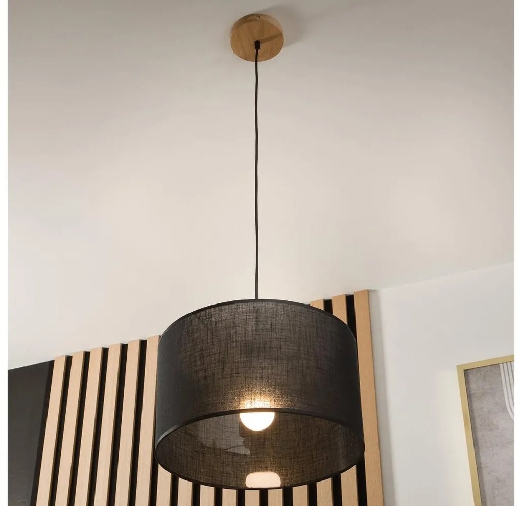 Brilagi - Luster na lanku ANTHONY 1xE27/60W/230V dub/čierna BG1422