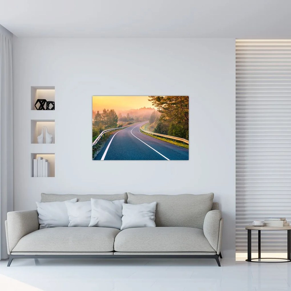 Obraz - Cesta pri východe slnka (90x60 cm)