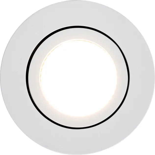 Zapustené bodové svietidlo biele 6,8 cm vrátane LED 545 lm stmievateľné IP65 - Gaius