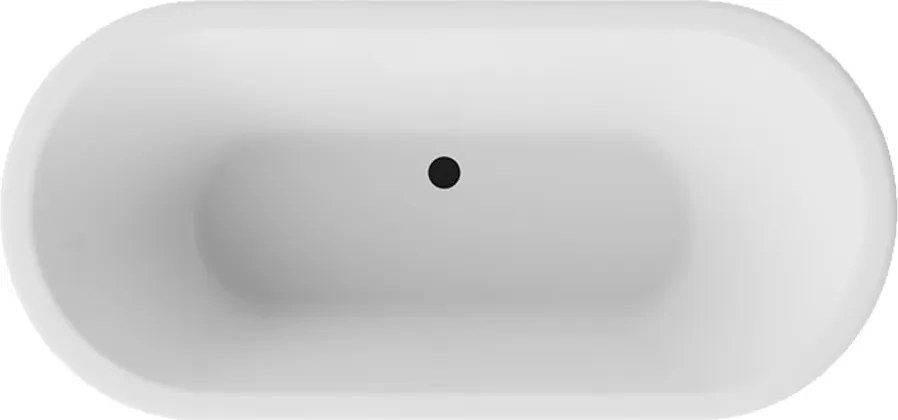Besco Akrylátová voľne stojaca vaňa Ziva BW Matt 160x75, bez prepadu BESCO-Typ výpuste: Alcaplast Click-Clack s horným čistením, grafit