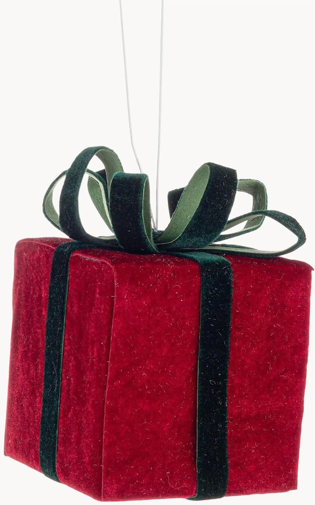 Vianočné ozdoby v zamatovom vzhľade Ertemios Gift, 6 ks