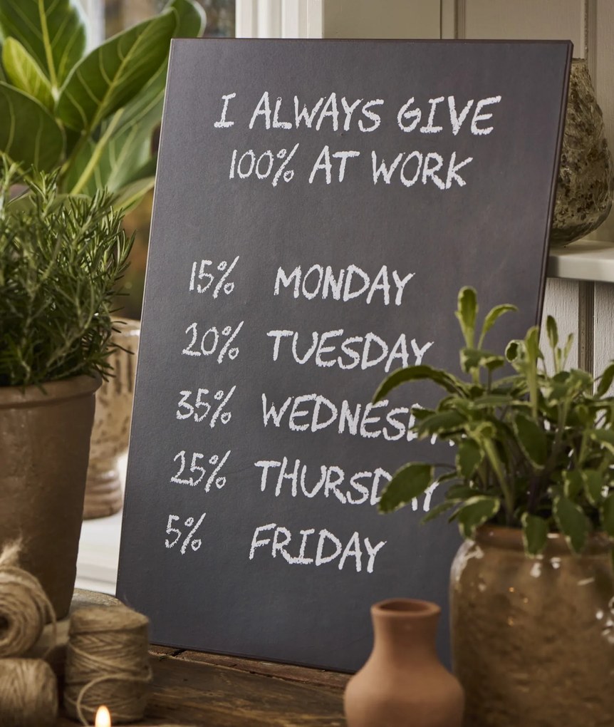 Ib Laursen Plechová ceduľa 100% at Work