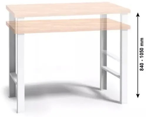Pracovný stôl do dielne WL, buková škárovka, nastaviteľné kovové nohy, 1500 mm