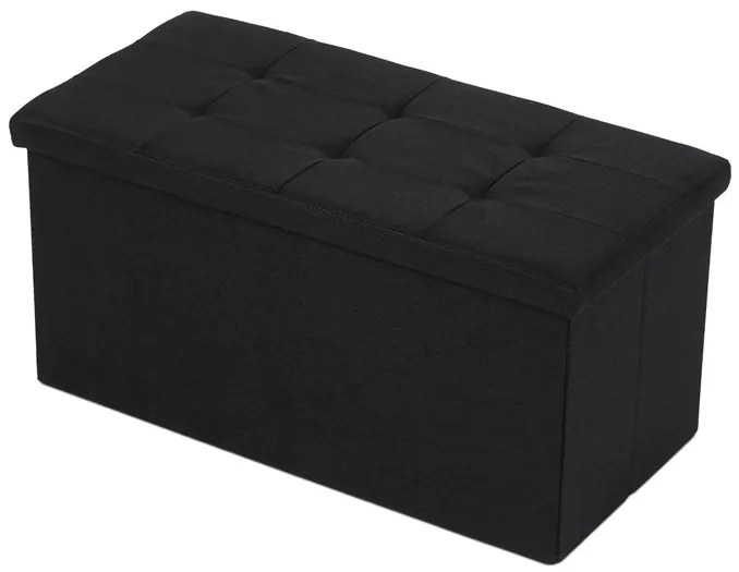 Autronic BONTEC Taburet s úložným priestorom, čierna, látka, TAB-462 BK2 Farba: Šedá