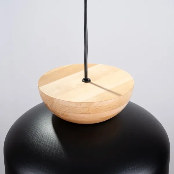 Sollux SL.1351 - Luster na lanku MARION 1xE27/15W/230V pr. 29,5 cm čierna