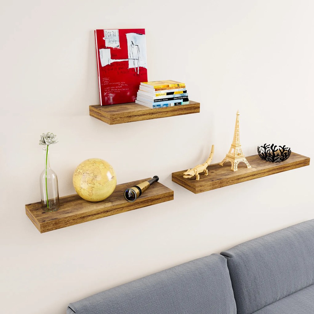 Nástenná polica FIGO+ konzola, 110 cm, tmavý dub Casaria