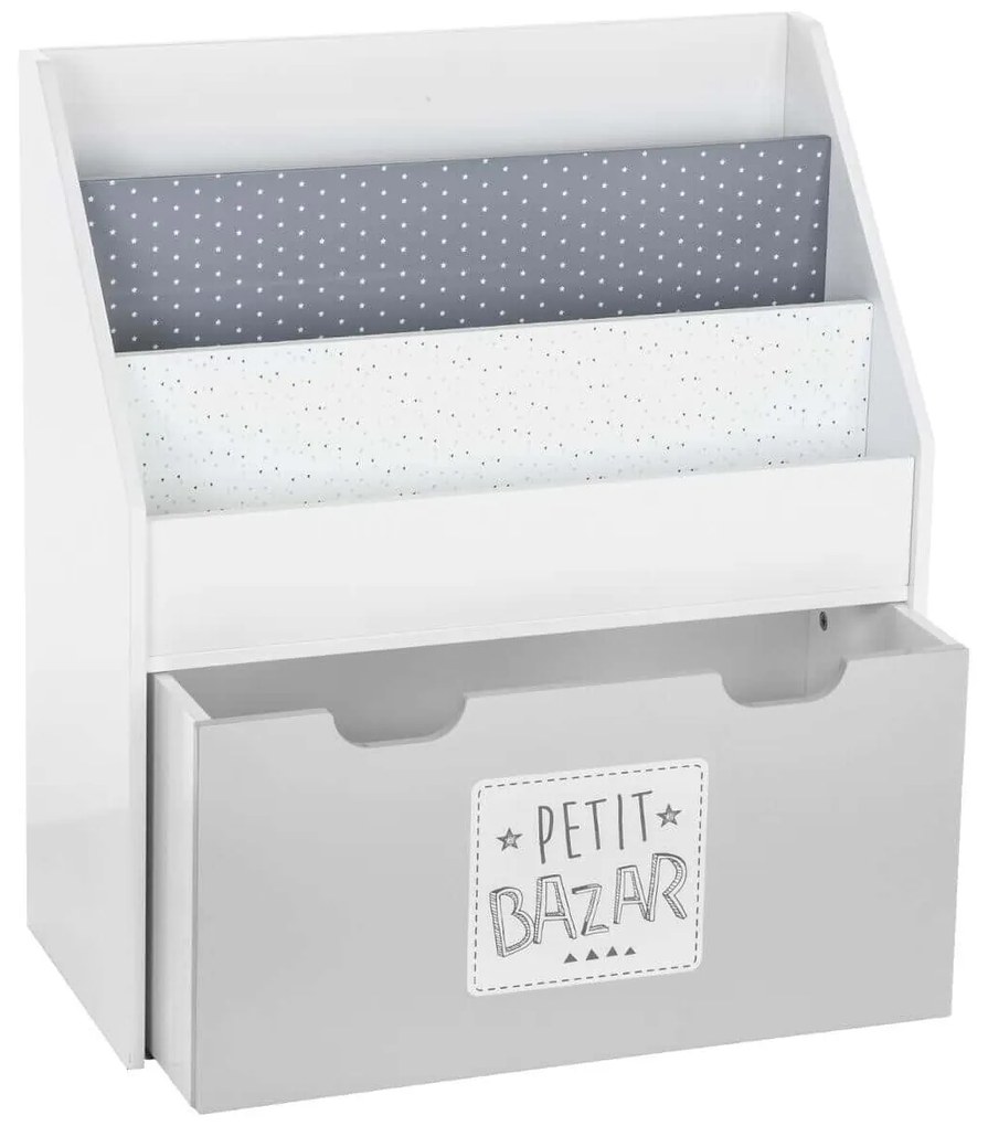 Atmosphera Créateur d'intérieur Knižnica so zásuvným boxom sivá