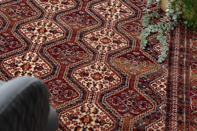 Koberec KESHAN, strapce 1256/53578 bordový / béžový