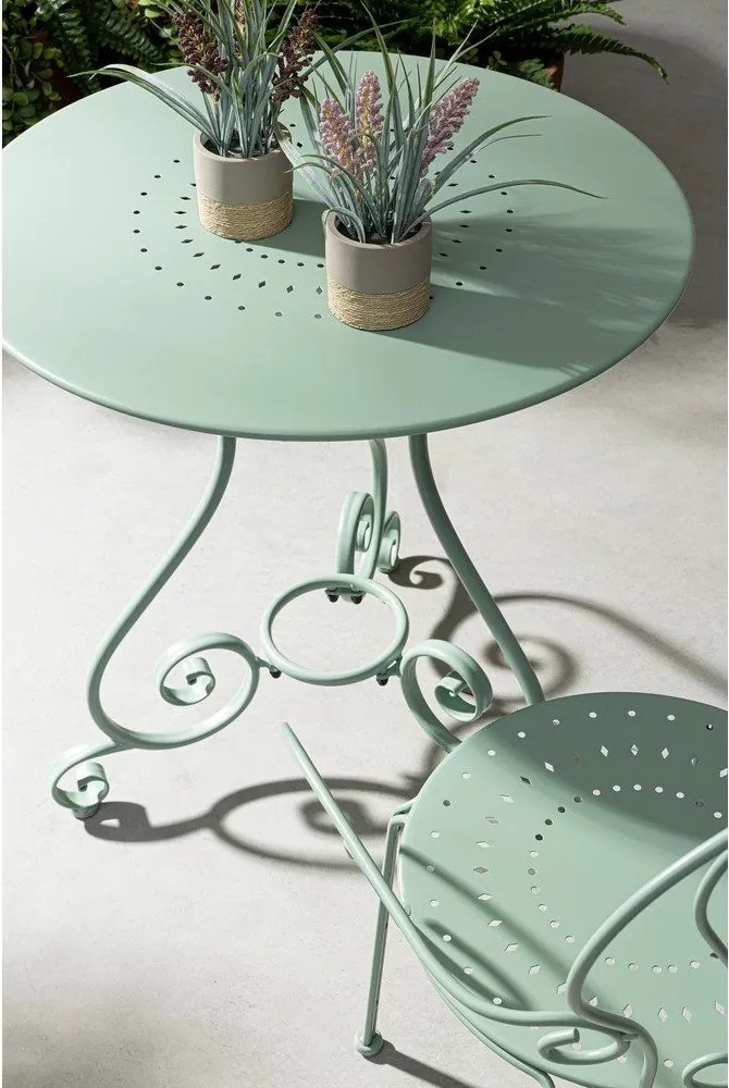 Oceľový okrúhly záhradný stolík ø 70 cm Etienne – Bizzotto
