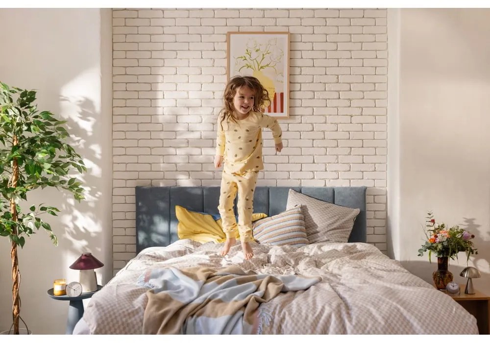 Modrá boxspring posteľ 160x200 cm Olia Bold Line – Bonami Selection