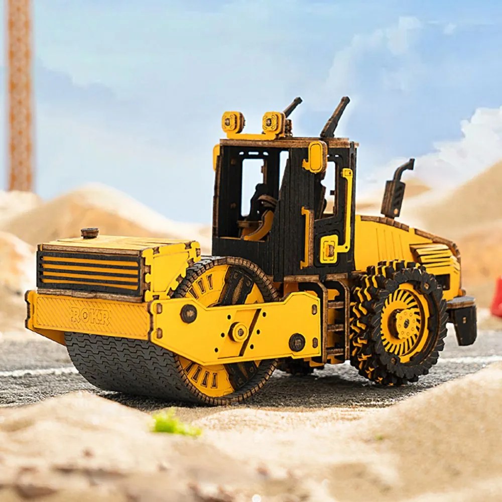 Robotime Rokr 3D dřevěné puzzle Silniční válec 149 ks