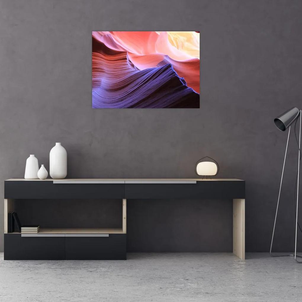 Sklenený obraz - farebný piesok (70x50 cm)