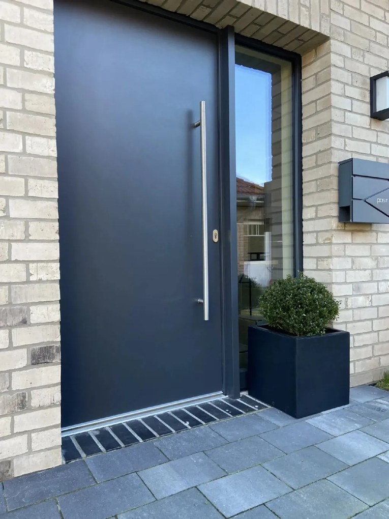 Kvetináč BLOCK, sklolaminát, 40x40x40 cm, antracit